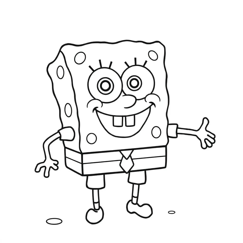 Spongebob Nickelodeon Cartoon Grappig Zeeleven coloring page for children
