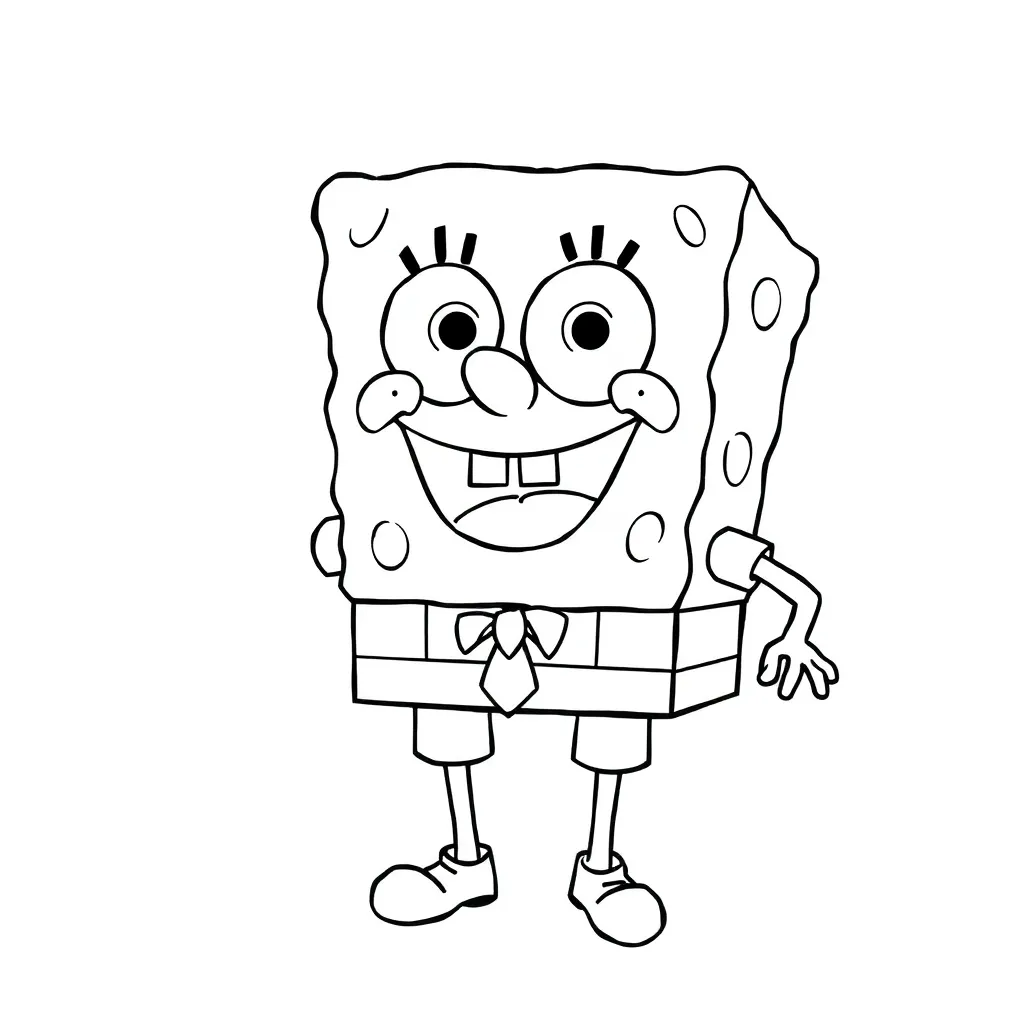 Spongebob Nickelodeon Cartoon Grappig Zeeleven coloring page for children