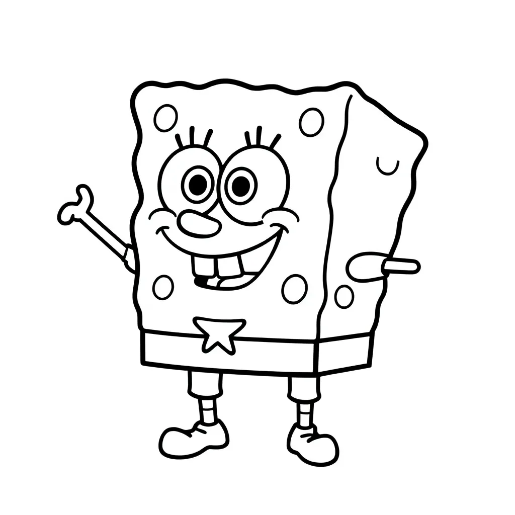 Spongebob Zeemeermin Cartoon Grappig Avontuur coloring page for children