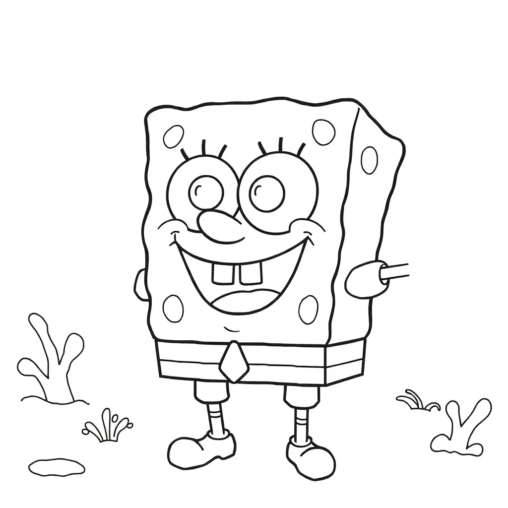 Spongebob Zeemeermin Cartoon Grappig Avontuur coloring page for children