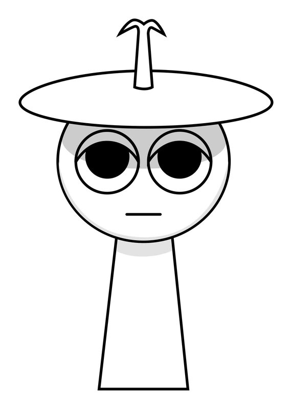 Sprunki Clukr coloring page for children