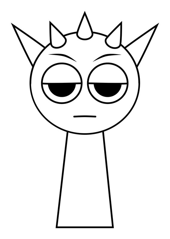 Sprunki Raddy coloring page for children