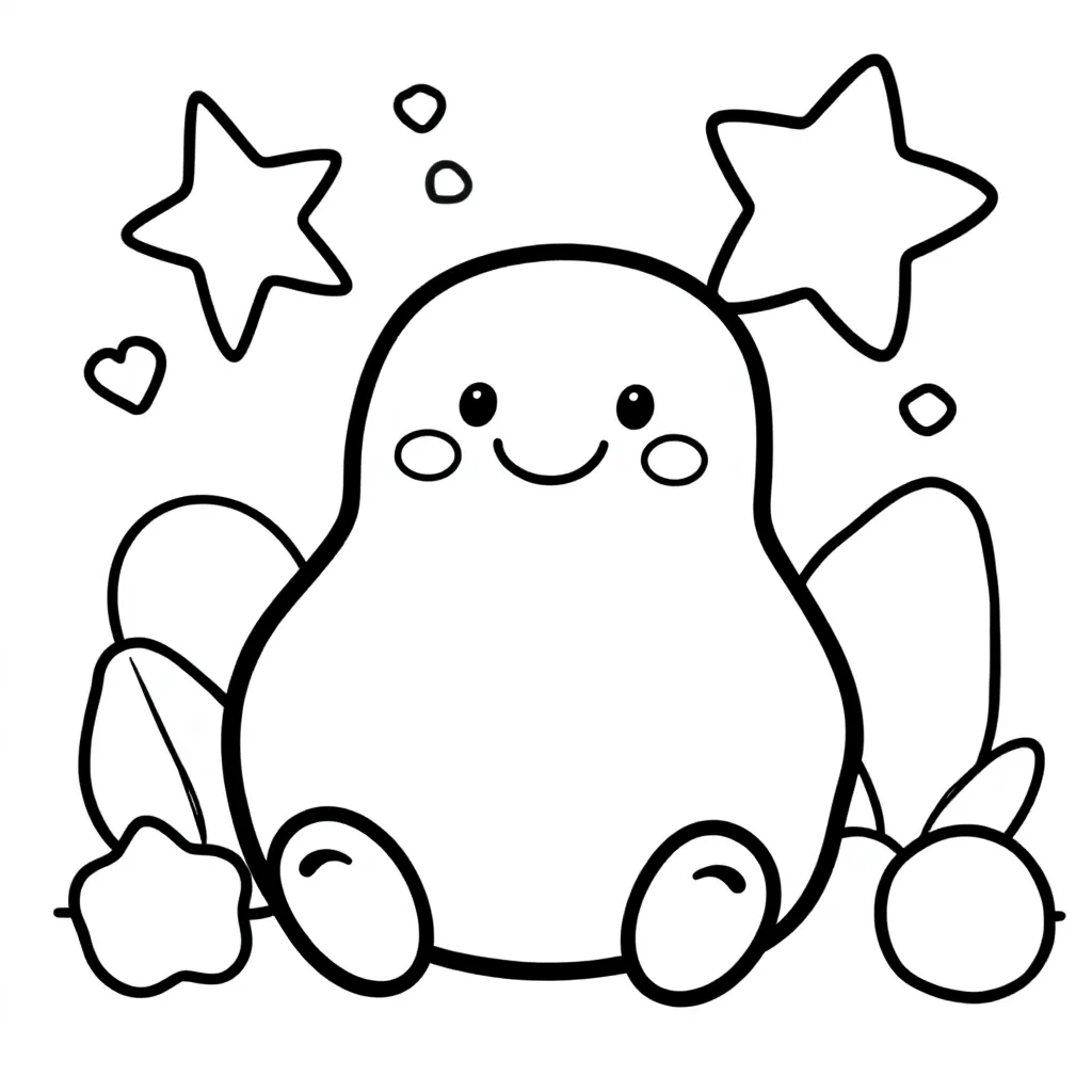 Squishmallo coloring page for children