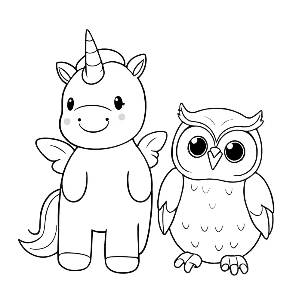 Squishmellow coloring page for children