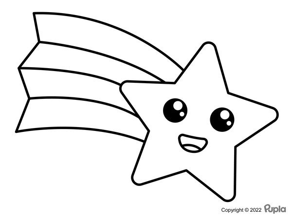 Star Facile Et Mignon coloring page for children