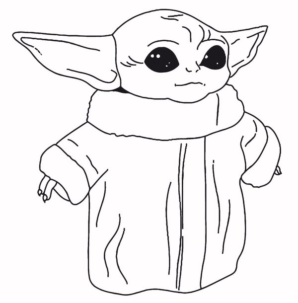 Star Wars Yoda coloring page for children