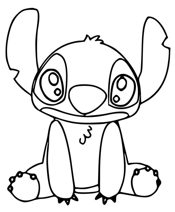 Stitch Einfach coloring page for children