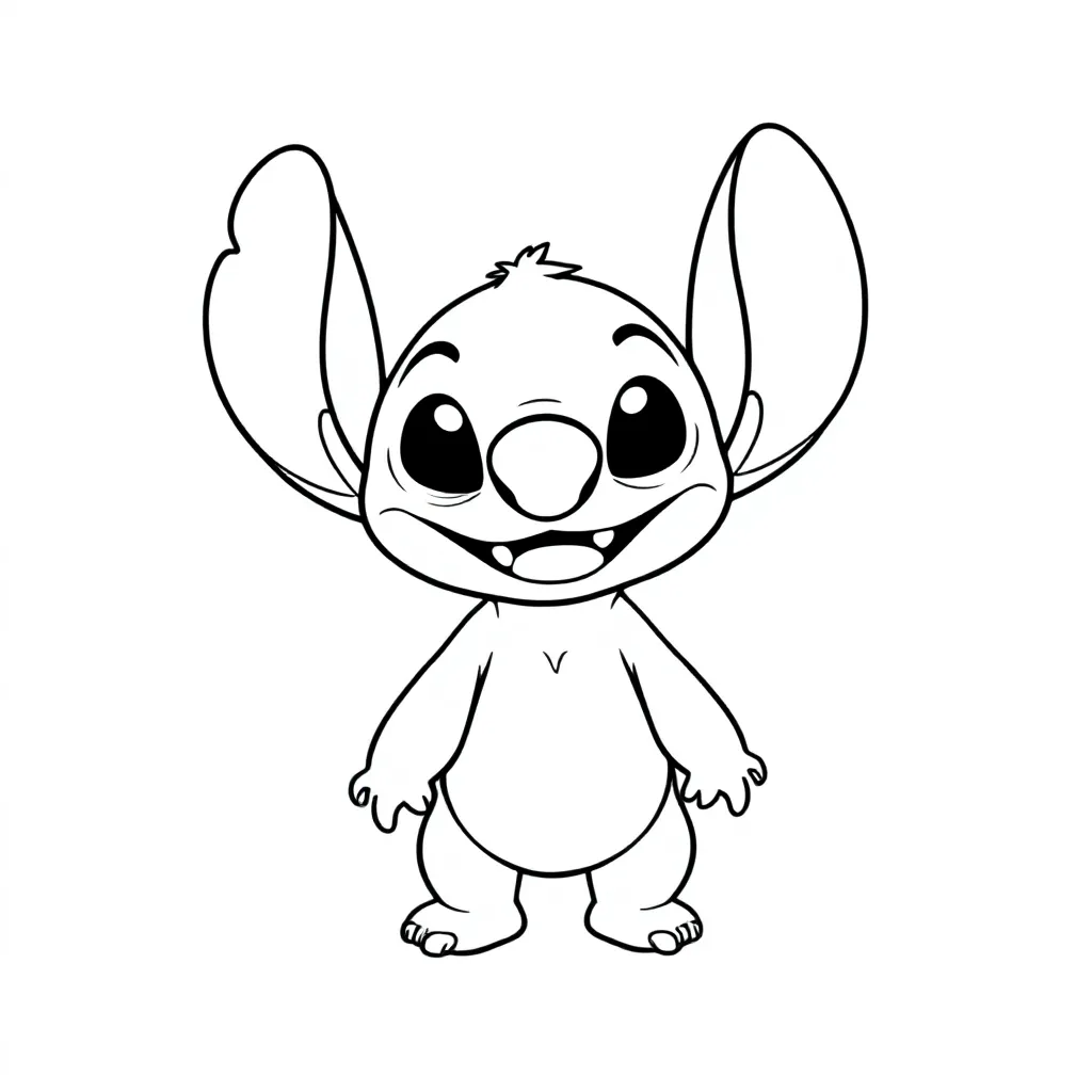 Stitch coloring page for children