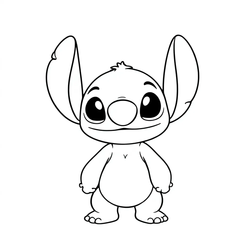 Stitch coloring page for children