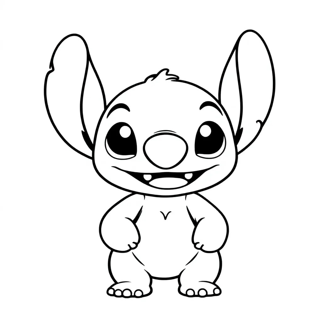 Stitch coloring page for children