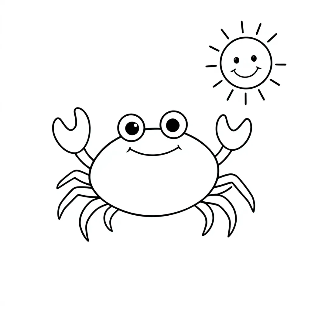 Strand coloring page for children