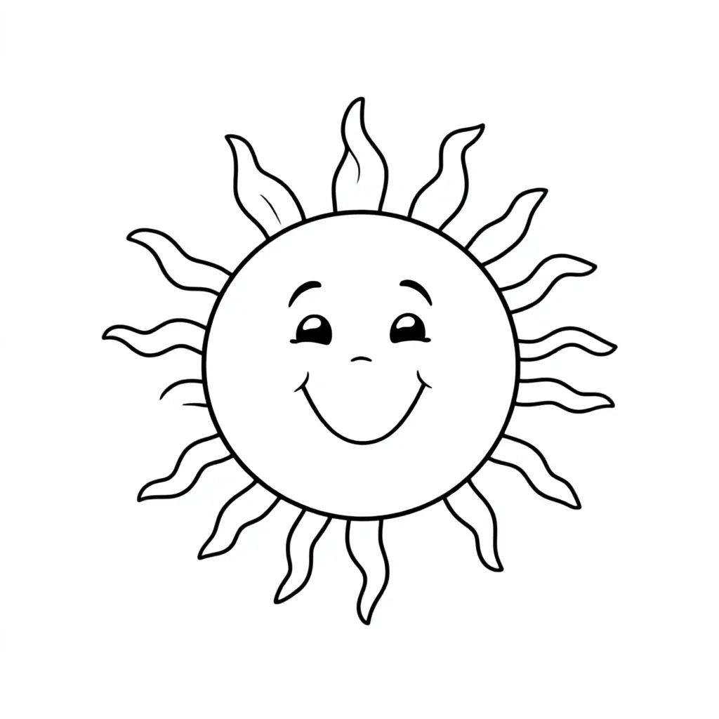 Summer Vibes Aestethic coloring page for children