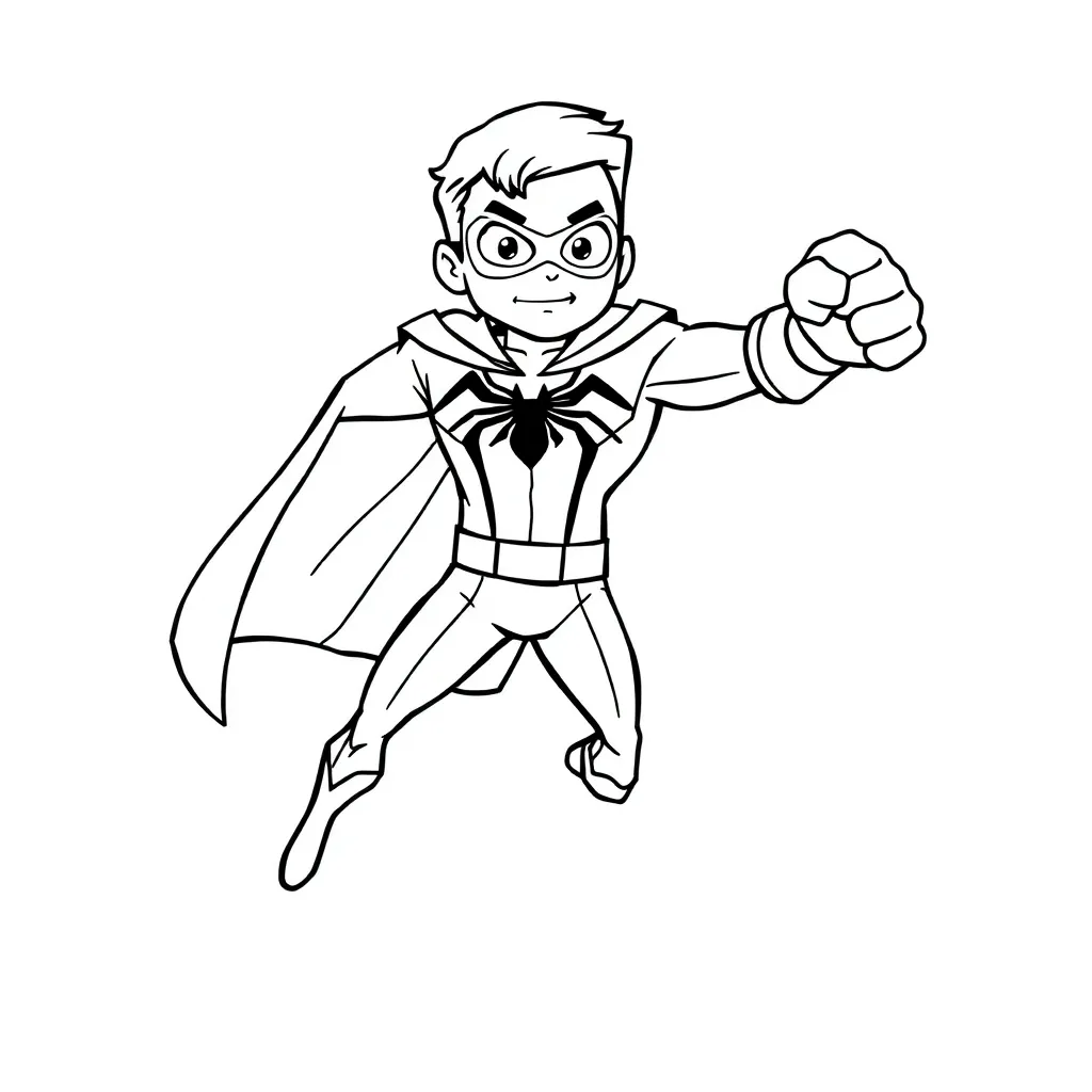 Plantilla de Coloreado Gratis Plantillas de Superhéroes Plantilla de Coloreado para Niños