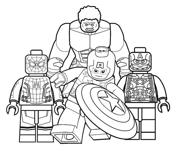 Superhéroes de Lego coloring page for children