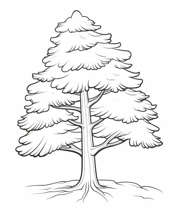 Tannenbaum coloring page for children