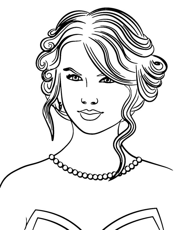 Taylor Swift Hat Sich Schon Herausgeputzt coloring page for children