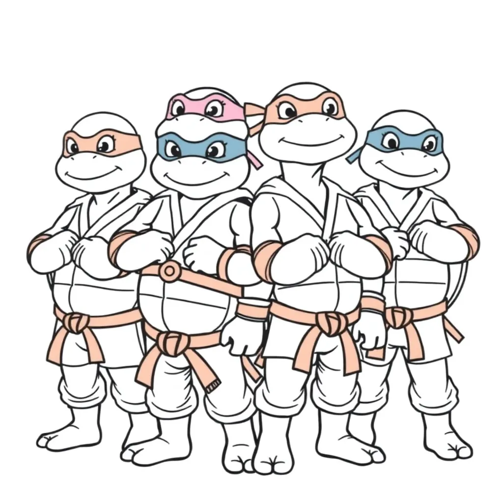 Teenage Mutant Ninja Turtles Kleurplaten coloring page for children