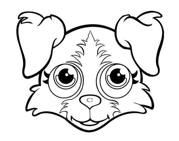 Tête de parade pour chiots coloring page for children