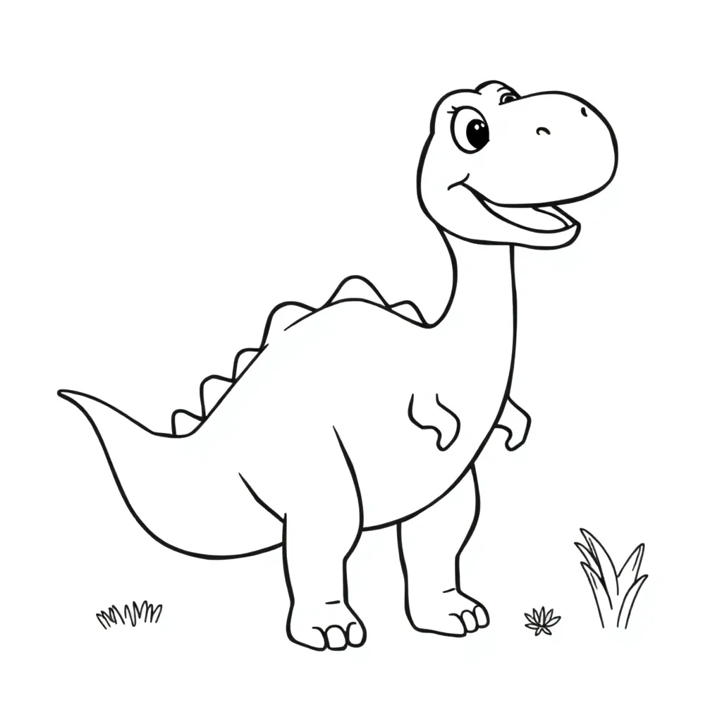 Plantilla de Coloreado Gratis El Buen Dinosaurio Animación Aventura Infantil D