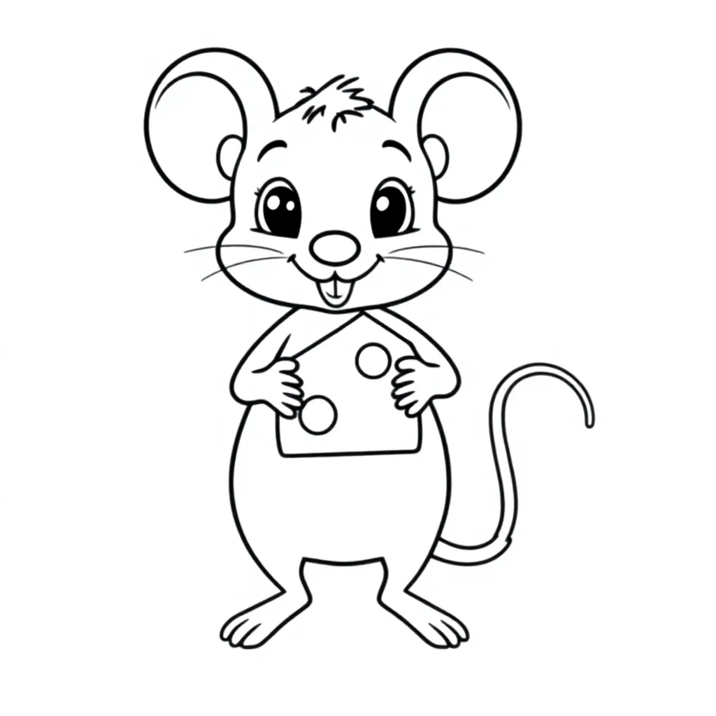tip de muis coloring page for children