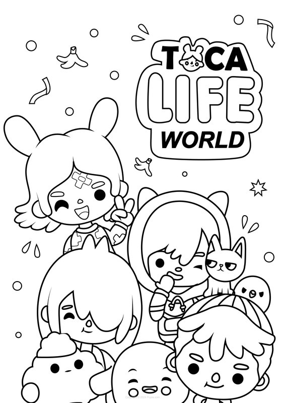 Toca Life World coloring page for children