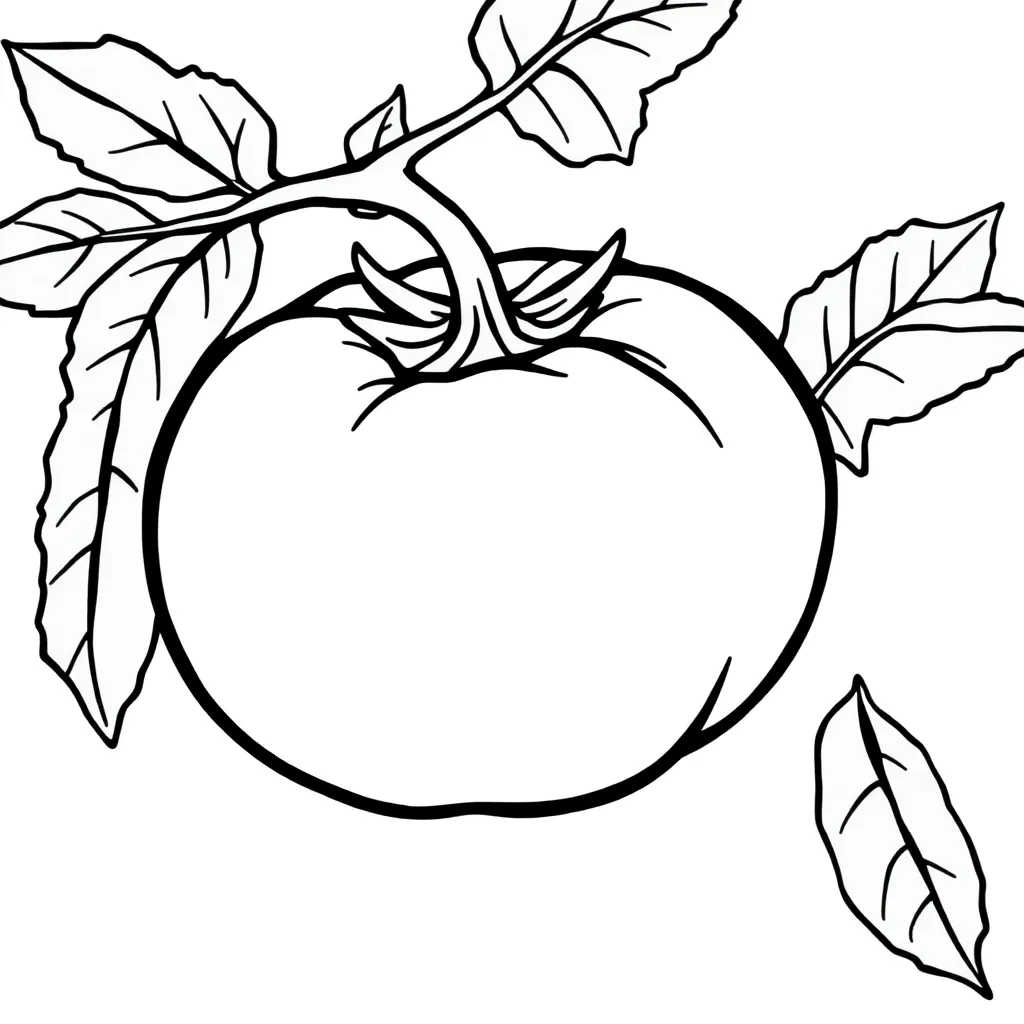 Tomato coloring page for children