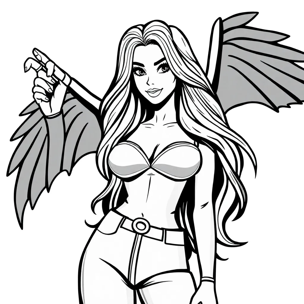 Topmodel Hartje coloring page for children