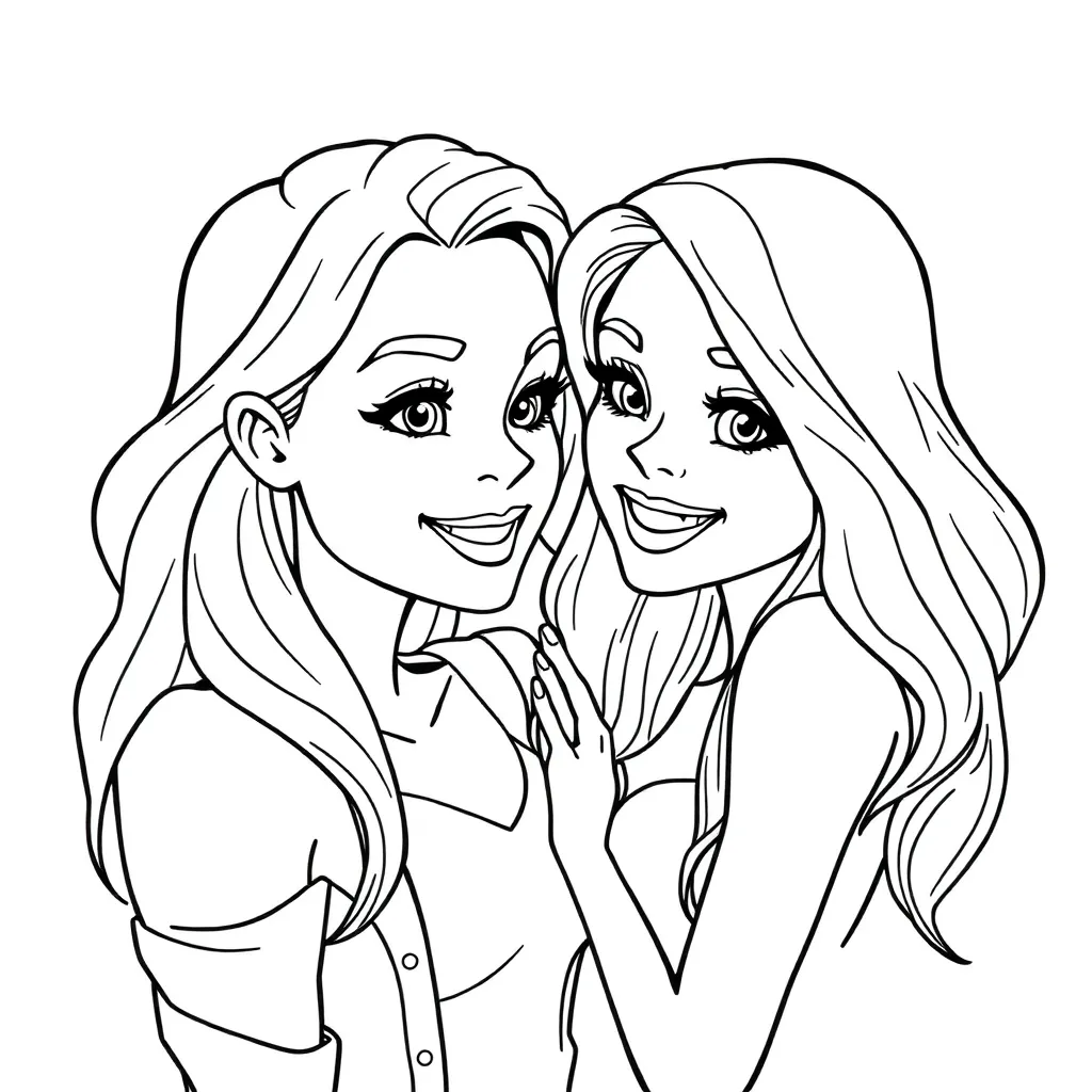 Topmodel Love coloring page for children