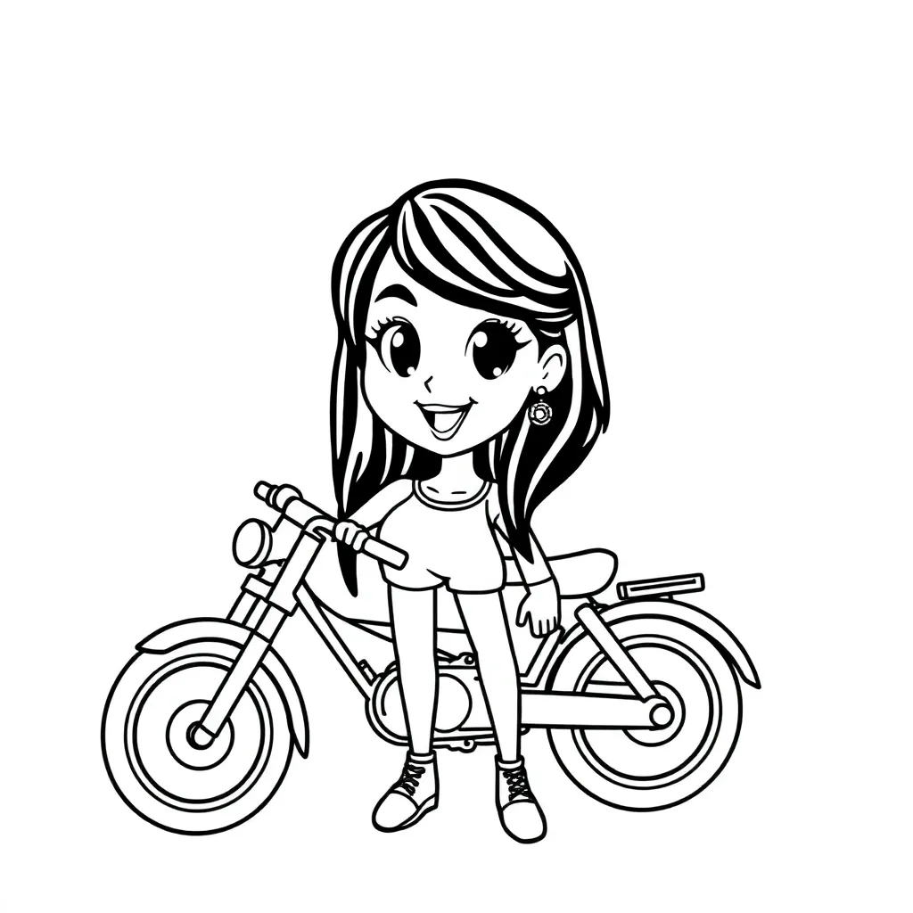 Topmodel Met Stropdas coloring page for children