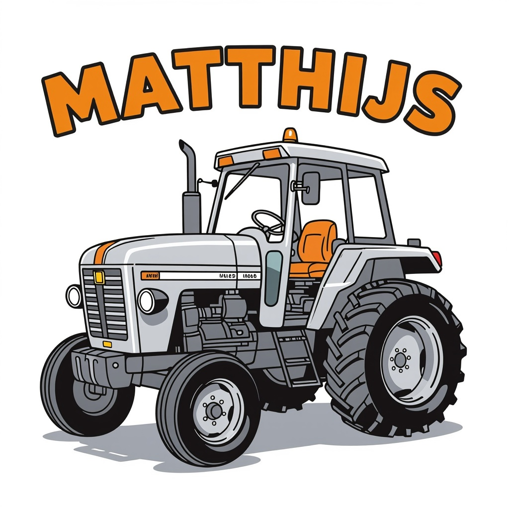 tracktor coloring page for children