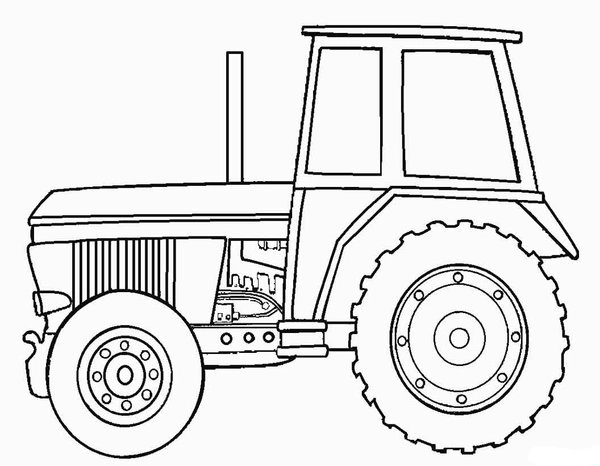 Tracteur Du Cote Gauche coloring page for children