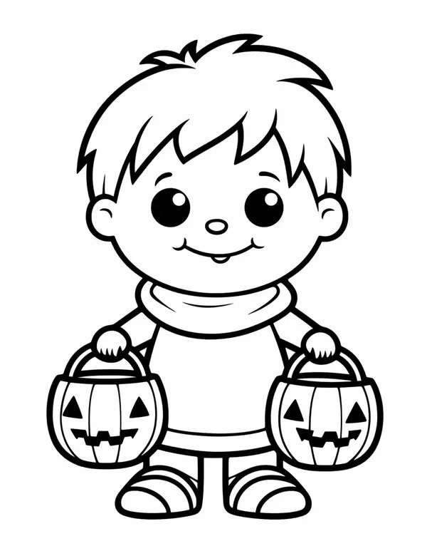 Trick Or Treat Para Un Nino Pequeno coloring page for children
