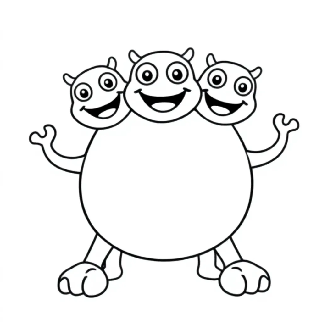 triple tralatelto kleurplaat voor kinderen