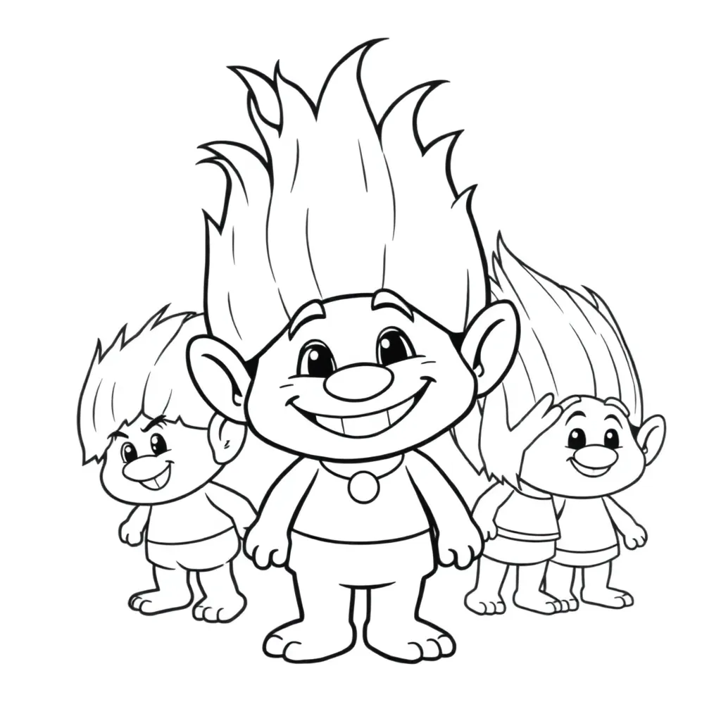 Trolls Poppy Muziek Cartoon Creatief coloring page for children