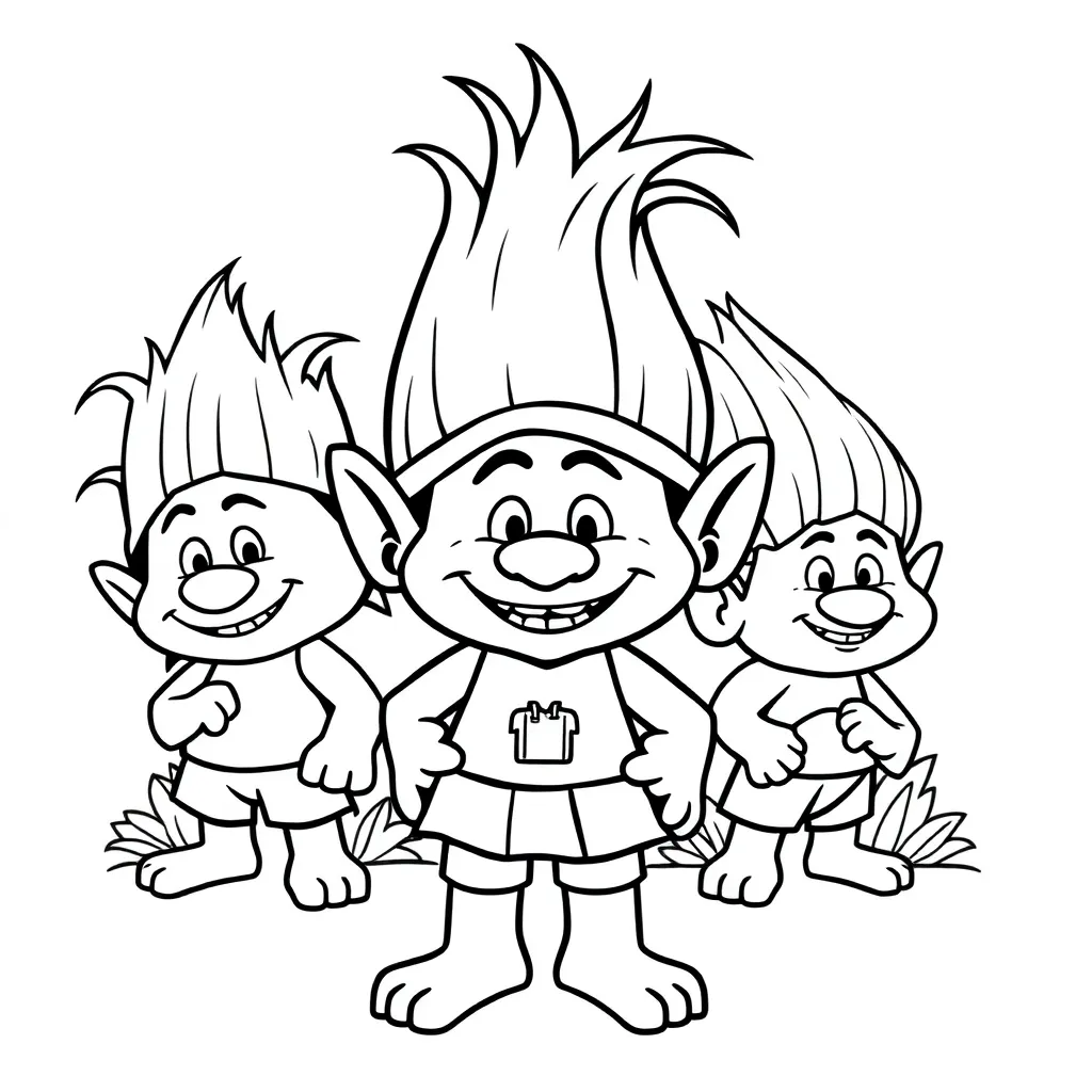 Trolls Poppy Muziek Cartoon Creatief coloring page for children