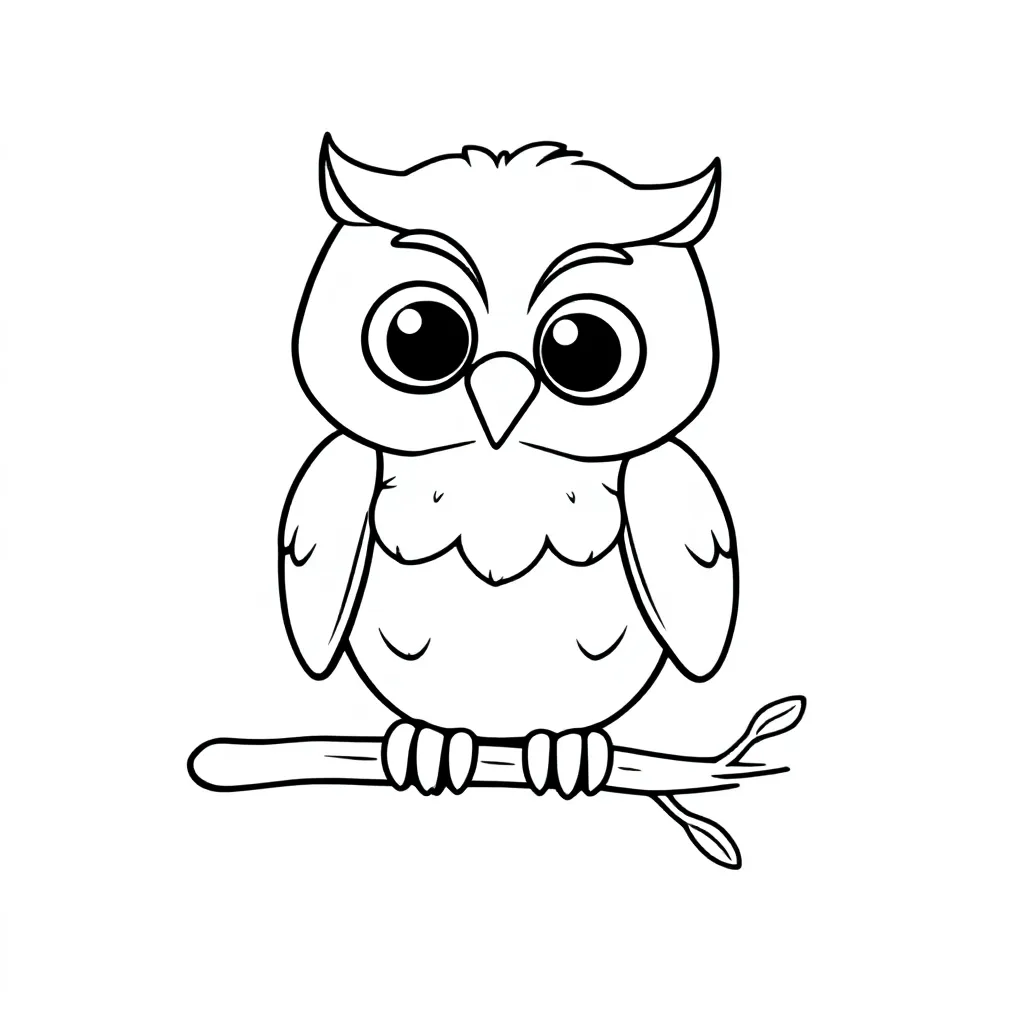 Uil coloring page for children