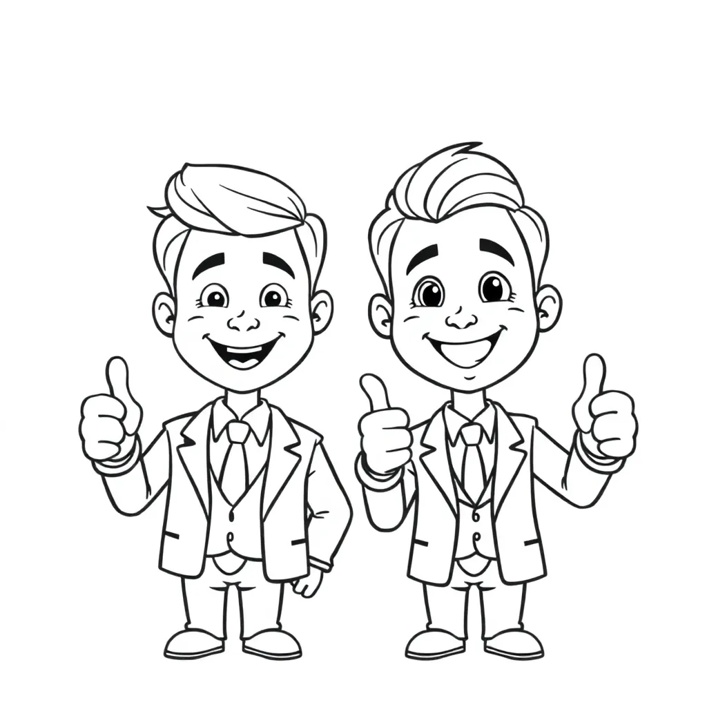 Vaderdag Vader Kind Samen Vrolijk coloring page for children