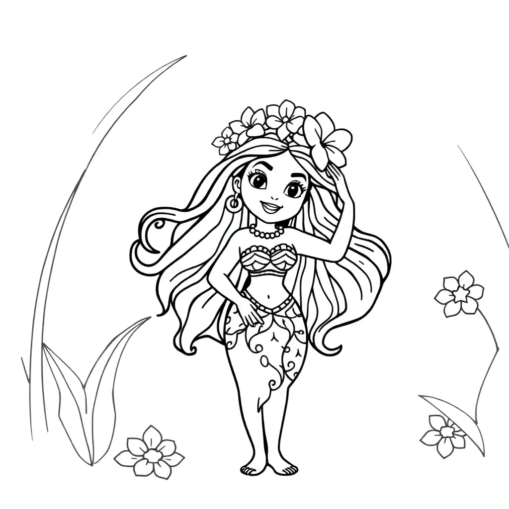 Vaiana Oceaan Avontuur Prinses Disney coloring page for children