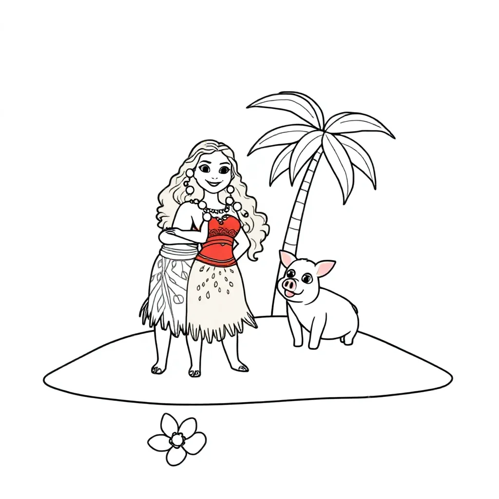 Vajana Kleurplaat coloring page for children