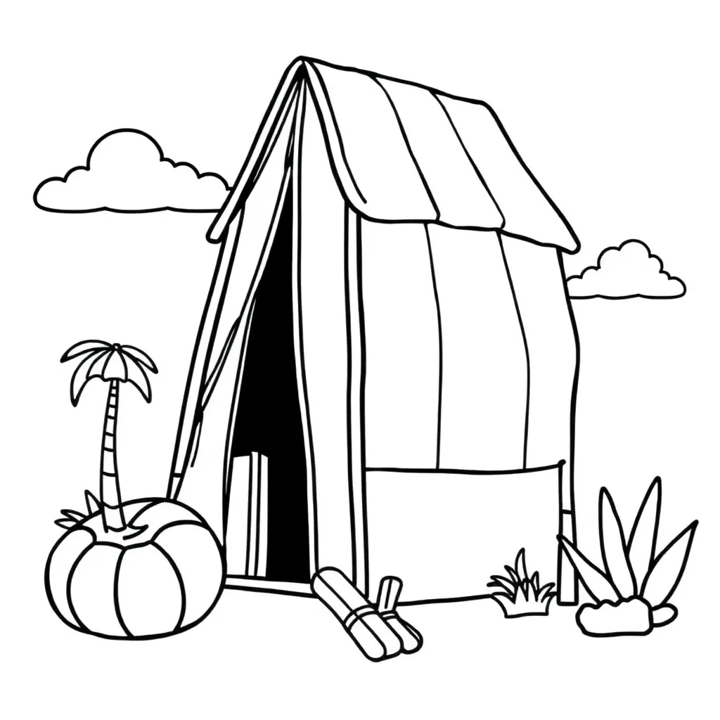 Vakantie Strand Zomer Creatief Kinderen coloring page for children