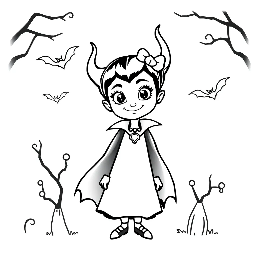 Vampirina Tekenfilm Disney Spookjes Cartoon coloring page for children