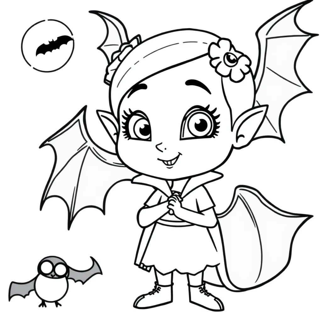 Vampirina Tekenfilm Disney Spookjes Grappig coloring page for children