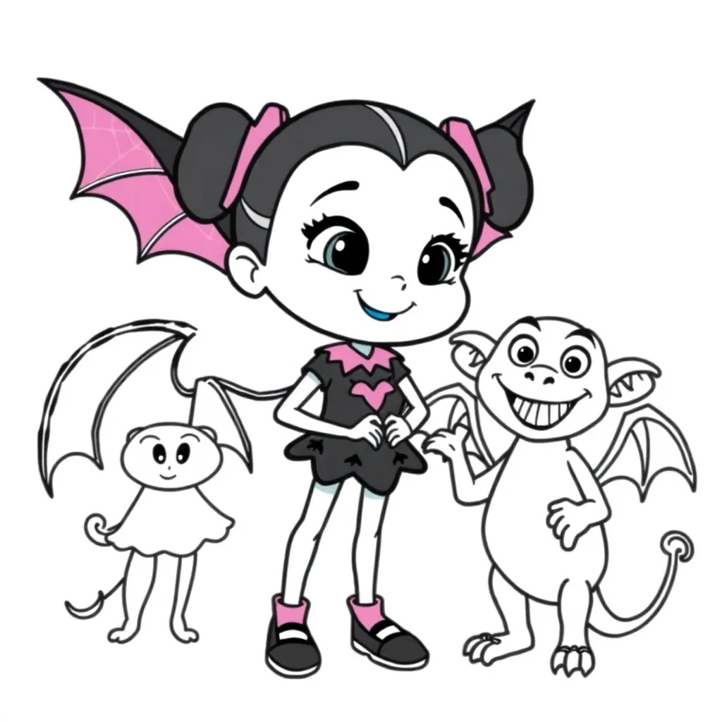 Vampirina Tekenfilm Spookjes Grappig Cartoon coloring page for children