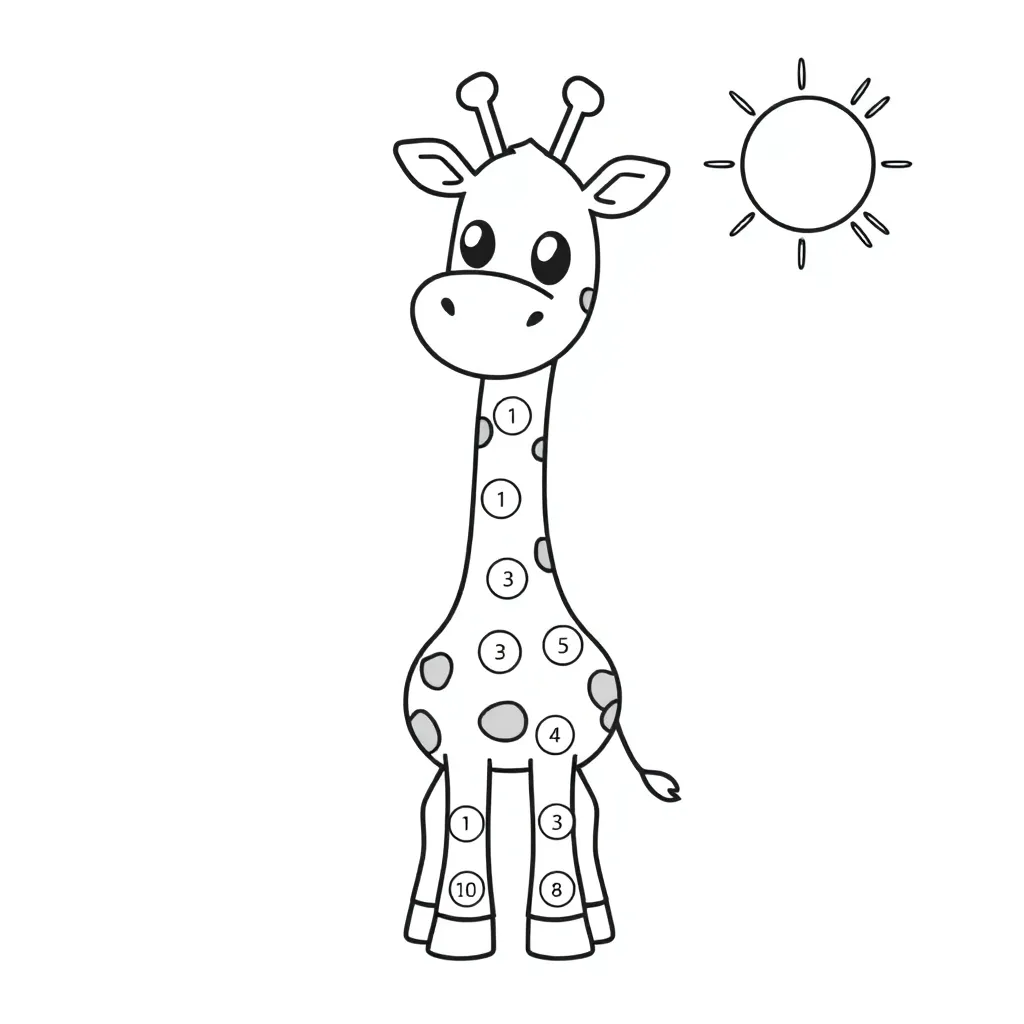 Verbind Punten Puzzel Educatief Tekenspel coloring page for children