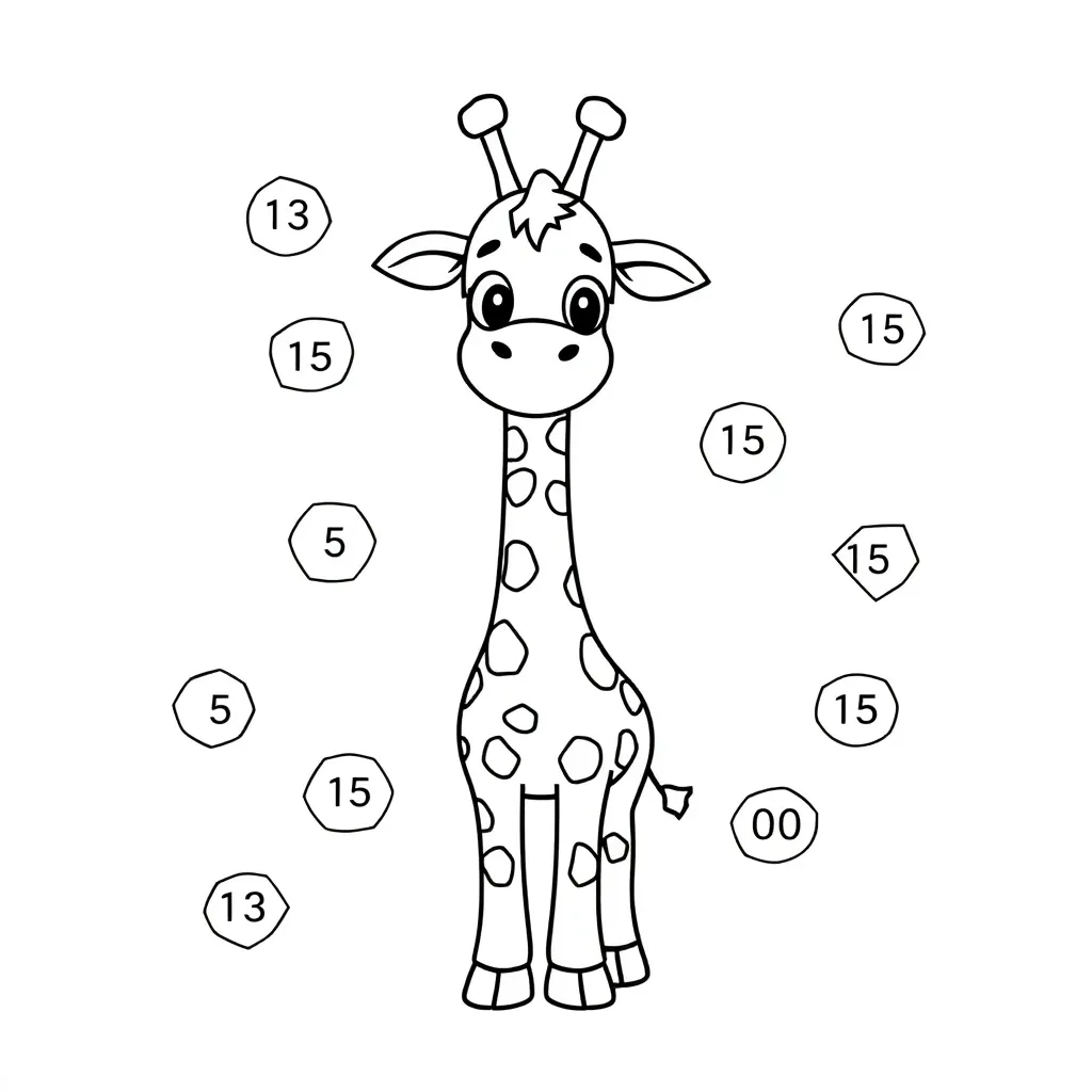 Verbinden Punten Cijfers Tekenen Educatief coloring page for children