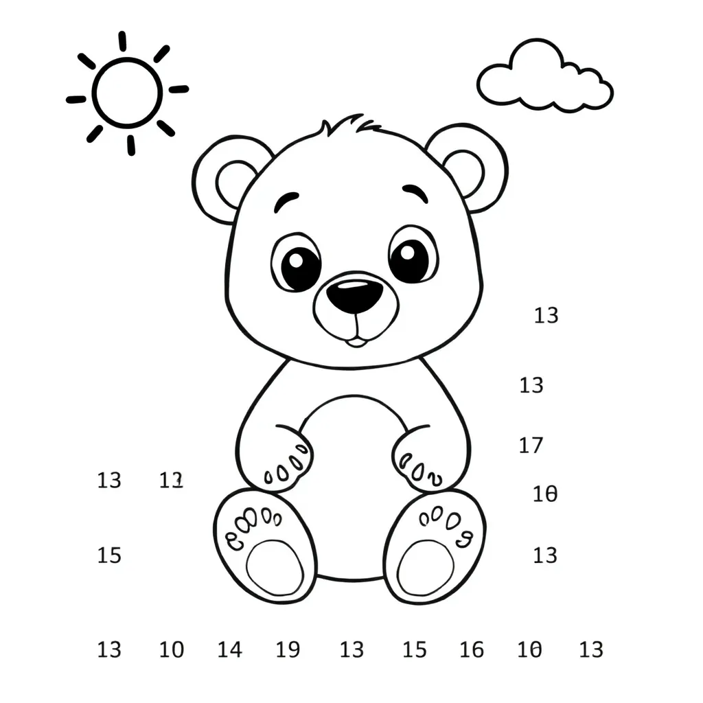 Verbinden Punten Tekenen Puzzel Educatief coloring page for children