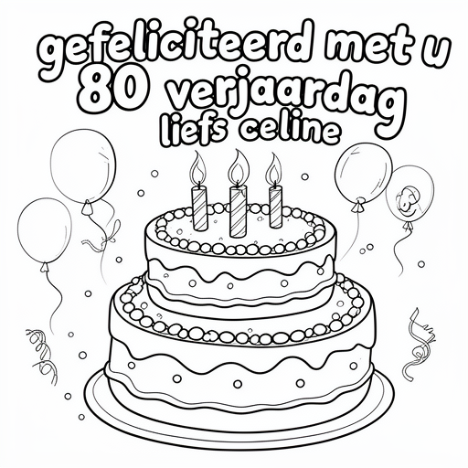 verjaardag kleurplaat kleurplaat voor kinderen