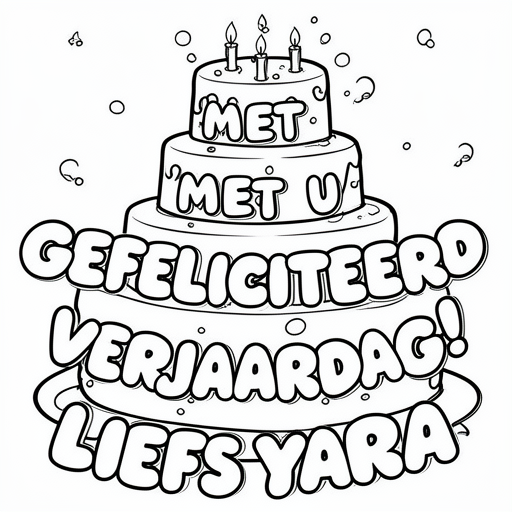 verjaardag kleurplaat