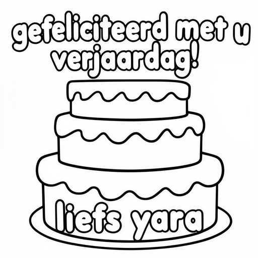 verjaardag kleurplaat