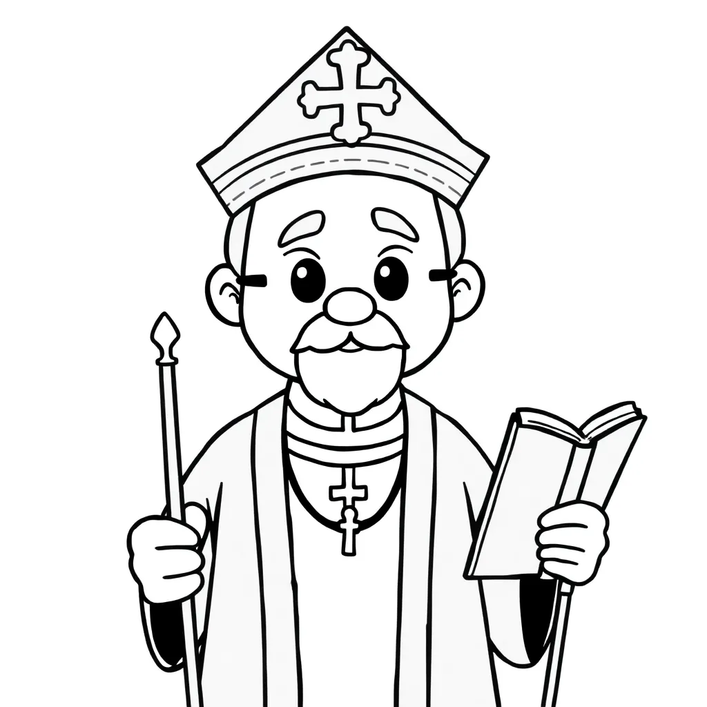 Verkleed Als De Sint coloring page for children